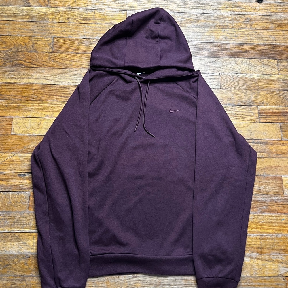 Nike Maroon Hoodie with Teal Swoosh